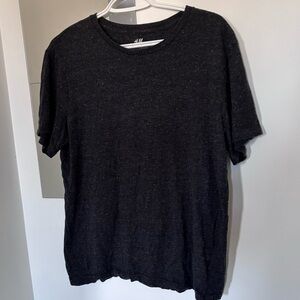 H&M Charcoal Speckled Short Sleeve Tee